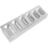 Kantineholder / Ingrediensskakt inkl. 6xGN1/4-150mm kantiner med låg Rustfrit stål | Adexa CHE06AD