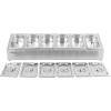 Kantineholder / Ingrediensskakt inkl. 6xGN1/4-150mm kantiner med låg Rustfrit stål | Adexa CHE06AD