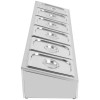 Kantineholder / Ingrediensskakt inkl. 6xGN1/4-150mm kantiner med låg Rustfrit stål | Adexa CHE06AD