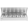 Kantineholder / Ingrediensskakt med låg inkl. 6xGN1/4-150mm kantiner Rustfrit stål | Adexa CHE06ADFL