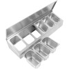 Kantineholder / Ingrediensskakt med låg inkl. 6xGN1/4-150mm kantiner Rustfrit stål | Adexa CHE06ADFL