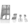 Kantineholder inkl. 3xGN1/6 + 3xGN1/9 kantiner med spande | Adexa CHM01PCFL