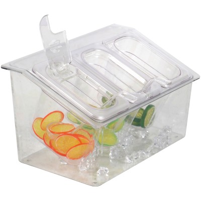 Kølet ingrediens beholder inklusive 3xGN1/9-150mm kantiner med låg Plast | Adexa CHP04BD3