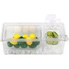 Kølet ingrediens beholder med 1xGN1/3+1xGN1/6-100mm kantiner med låg Plast | Adexa CHP06B3