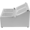 Kantineholder inkl. 4xGN1/6-100mm kantiner og gennemsigtig flip-lås | Adexa CHRLF04B1