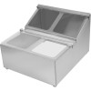Kantineholder inkl. 4xGN1/6-100mm kantiner og gennemsigtig flip-lås | Adexa CHRLF04B1