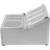 Kantineholder inkl. 2xGN1/6-100mm & 3xGN1/9-100mm kantiner & gennemsigtig flip-lås | Adexa CHRLF04B2
