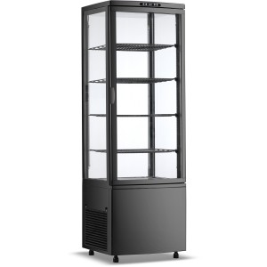 Gulvmodel Kølevitrine 238 liter 4 hylder Sort 1 flad dør | Adexa CL238B