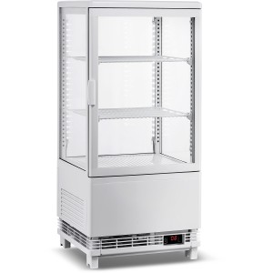 Bordmodel kølevitrine 58 liter 2 hylder Hvid 1 flad dør | Adexa CL58W