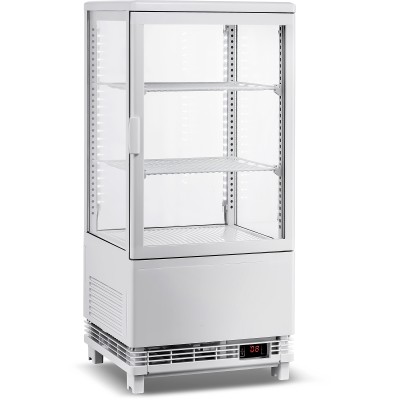 Bordmodel kølevitrine 58 liter 2 hylder Hvid 1 flad dør | Adexa CL58W