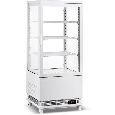Bordmodel Kølevitrine 78 liter 3 hylder Hvid 1 flad dør | Adexa CL78W
