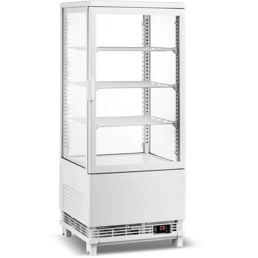Bordmodel Kølevitrine 78 liter 3 hylder Hvid 1 flad dør | Adexa CL78W