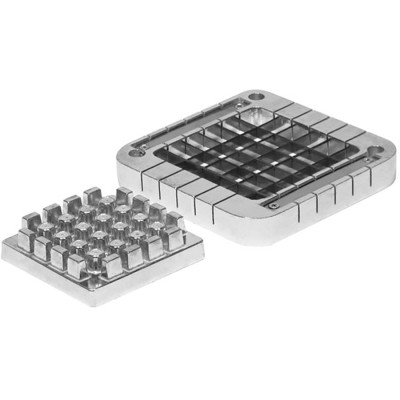Knivgitter og trykblok 1,25x1,25cm til kartoffel-/chipsskærer | Adexa CP12