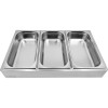 Neutral udstillingsstander til buffet 3xGN1/3 rustfrit stål | Adexa CRD3