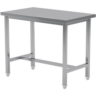 Arbejdsbord i rustfrit stål uden underhylde 1200x700x900mm | Adexa CT70120