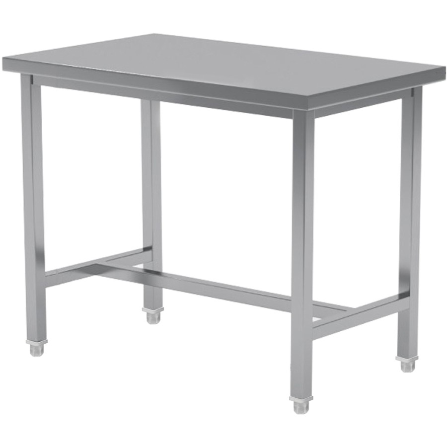 Arbejdsbord i rustfrit stål uden underhylde 1200x800x900mm | Adexa CT80120