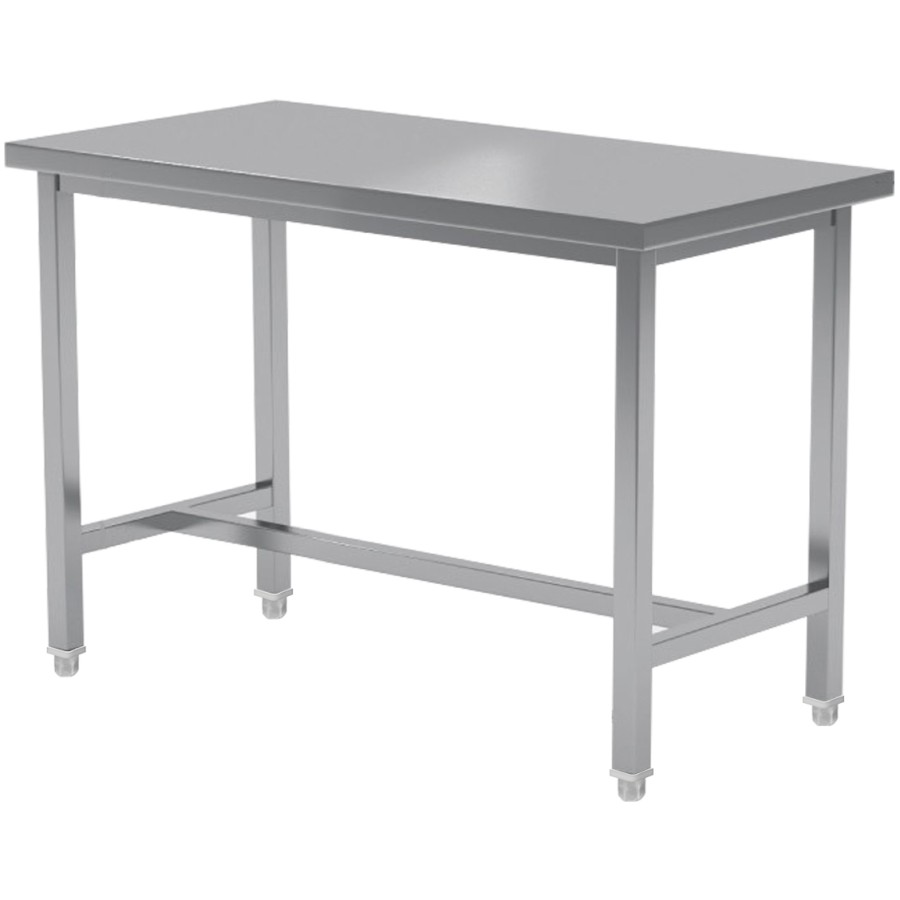 Arbejdsbord i rustfrit stål uden underhylde 1400x800x900mm | Adexa CT80140