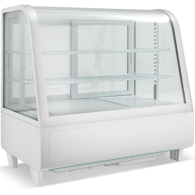 Bordmodel kølevitrine 100 liter 2 hylder Hvid | Adexa CW100W