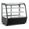 Kølevitrine Bordmodel 120 Liter med Buet Glasfront, LED-belysning & 2 Hylder | Adexa CW120RB