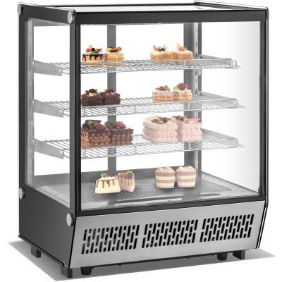 Kølemontre Bænkmodel 145 liter 3 hylder Sort/rustfrit stål | Adexa CW145