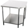 Arbejdsbord Hjørneskab i rustfrit stål 900x900x600x600x900/1000mm kant Underhylde Firkantede ben | Adexa CWTB1060SB