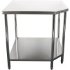 Arbejdsbord Hjørneskab i rustfrit stål 900x900x600x600x900/1000mm kant Underhylde Firkantede ben | Adexa CWTB1060SB