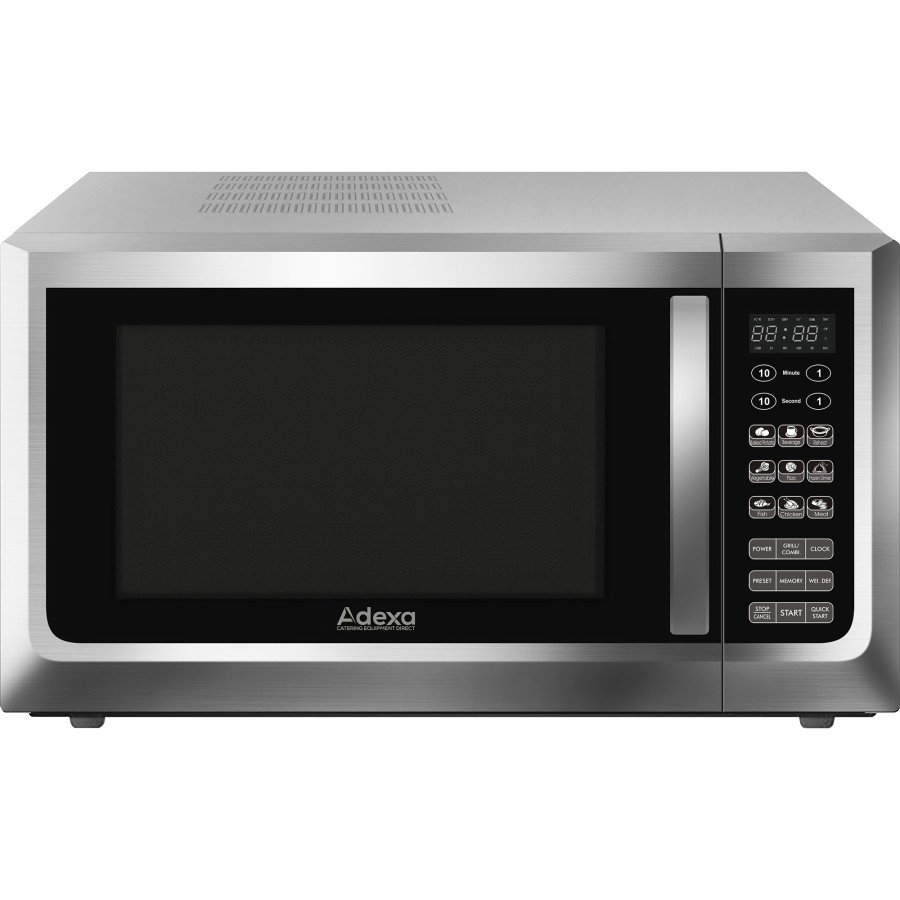 Professionel mikroovn 38 liter rustfrit stål Grill 1500W Digital | Adexa D100N38