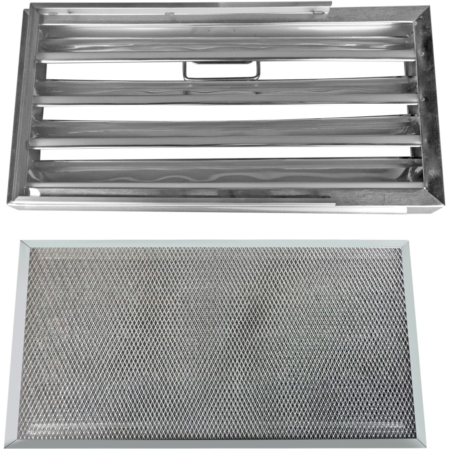 Labyrintfilter/flammebeskyttelsesfilter og premium fedtfilter med håndtag i rustfrit stål/aluminium 500x250x40mm | Adexa DCF50254SM
