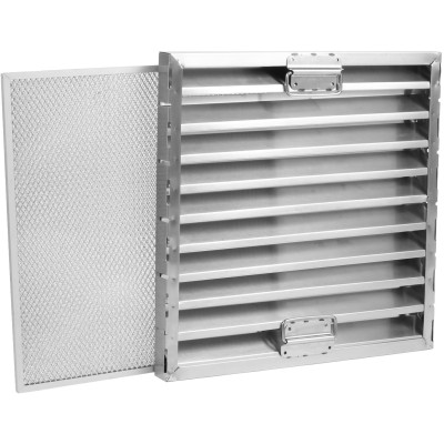 Labyrintfilter/flammebeskyttelsesfilter og fedtfilter med håndtag i rustfrit stål/aluminium 500x500x40mm | Adexa DCF50504AM