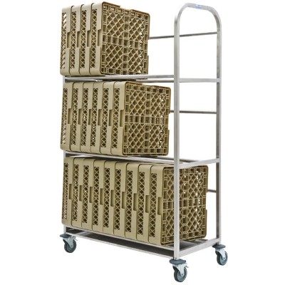 Tørrevogn til opvaskemaskiner i rustfrit stål 30 kurve 1070x470x1705mm | Adexa DDT30