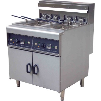 Professionel Elektrisk Friture gulvmodel 2 kummer 36kW 2x28 liter | Adexa DF28L2