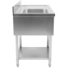 Vask til opvaskemaskiner 1 ho venstre Underhylde Kant 1200x700x927mm | Adexa DSB1270L