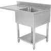 Vask til opvaskemaskiner 1 højre Underhylde kant 1200x600x910mm | Adexa DSB1260R