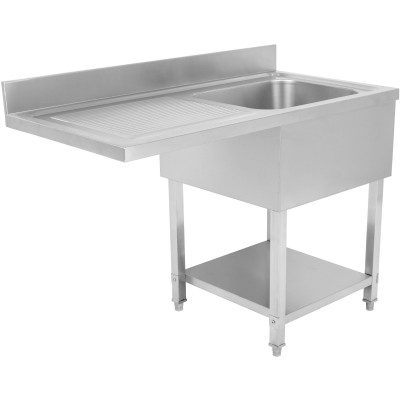 Vask til opvaskemaskiner 1 højre Underhylde kant 1200x600x910mm | Adexa DSB1260R