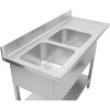 Dobbeltvask Hoar til venstre Med opbevaringsflade kant 1800x600x910mm | Adexa DSB1860L
