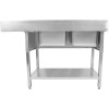 Dobbeltvask til højre Med opbevaringsflade kant 1800x600x910mm | Adexa DSB1860R