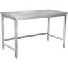 Arbejdsbord i rustfrit stål uden underhylde 1200x700x900 mm | Adexa SWTB70120