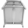 Arbejdsbord Rustfrit stål 3 hylder Bagkant Firkantede ben 600x600x900mm | Adexa DW3T6060B