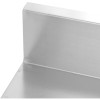 Arbejdsbord i rustfrit stål 3 hylder Bagkant Firkantede ben 1400x600x900mm | Adexa DW3T14060B