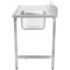 Køkkenvask Højre side 1200x650x850mm Med vask Med kant Rustfrit stål | Adexa DWITA1265R