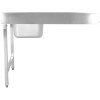 Køkkenvask Højre side 1200x650x850mm Med vask Med kant Rustfrit stål | Adexa DWITA1265R