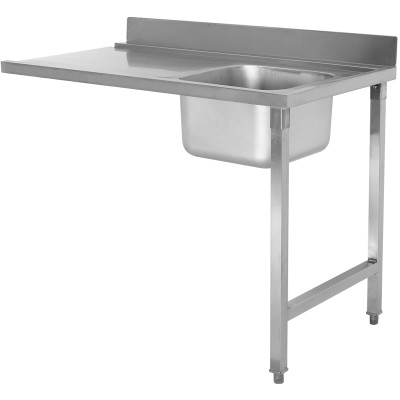 Køkkenvask Højre side 1200x650x850mm Med vask Med kant Rustfrit stål | Adexa DWITA1265R