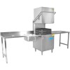 Indløbsvask Højre side 1400x650x850mm Med vask Med afløbshul Med Kant Rustfrit stål | Adexa DWITC1465L