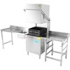 Indløbsvask Højre side 1400x650x850mm Med vask Med afløbshul Med Kant Rustfrit stål | Adexa DWITC1465L