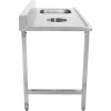 Nedfældbar vask Venstre side 1400x650x850mm Med vask Med afløbshul Med Kant Rustfrit stål | Adexa DWITC1465R