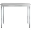 Premium Arbejdsbord i rustfrit stål uden underhylde og seler 1200x600x982mm | Adexa DWS60120