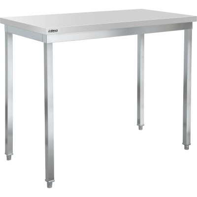 Premium Arbejdsbord i rustfrit stål uden underhylde og seler 1200x600x982mm | Adexa DWS60120