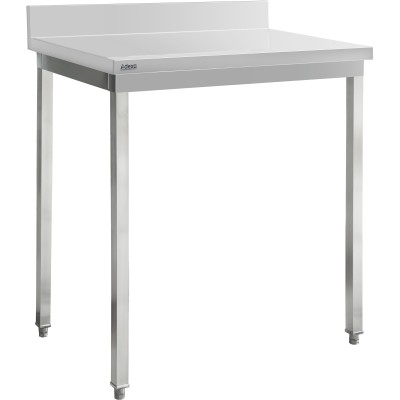 Premium Arbejdsbord med bagkant i rustfrit stål uden underhylde og seler 1200x600x982mm | Adexa DWS60120B