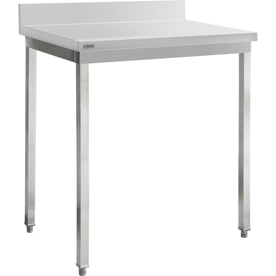 Premium Arbejdsbord med bagkant i rustfrit stål uden underhylde og seler 1200x600x982mm | Adexa DWS60120B