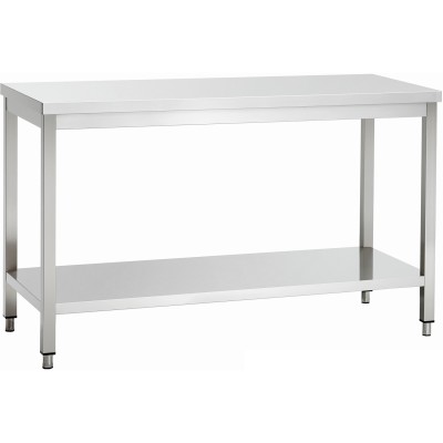 Arbejdsbord i rustfrit stål Underhylde 1000x700x850mm | Adexa VT107SL